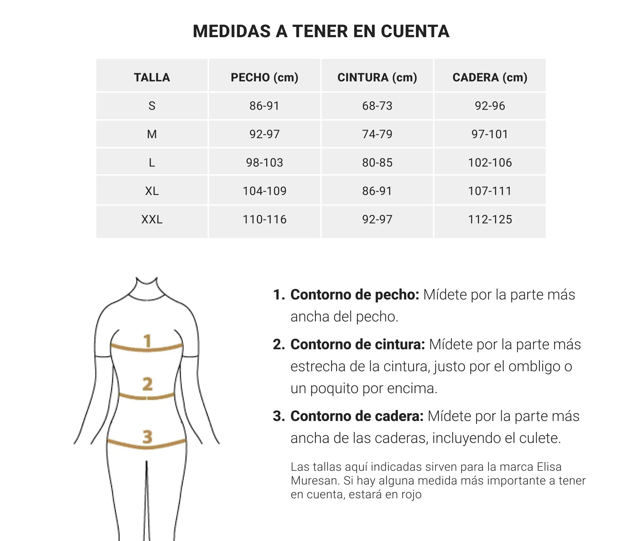 Guía de tallas