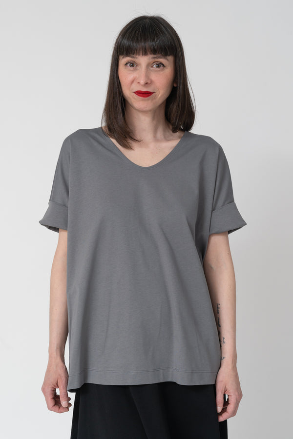 Camiseta cuadrada Estefania gris