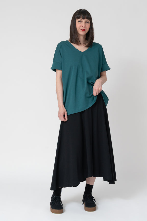 Camiseta cuadrada Estefania esmeralda
