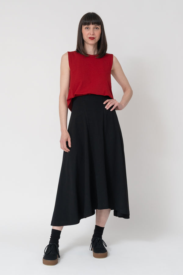 Falda asimetrica Claudia negro