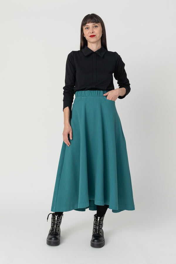 Falda Plena azul