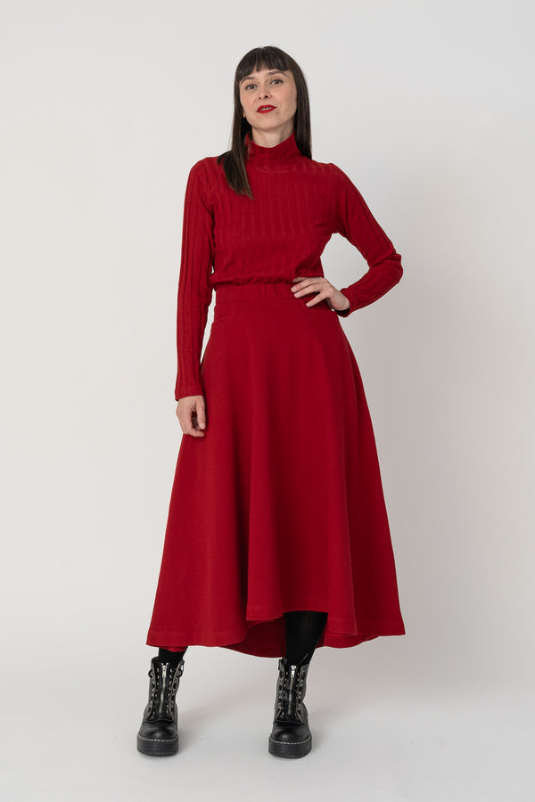 Falda Plena rojo