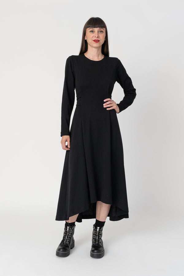 Vestido tiras cierzo negro
