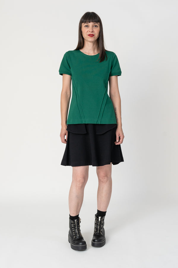 Camiseta Alisio encajada verde