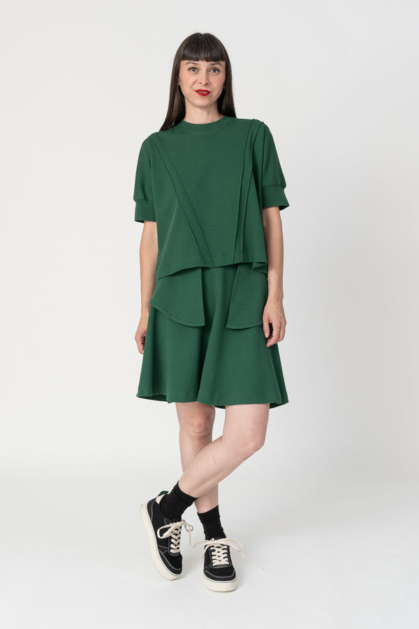 Camiseta over pestañas Alisio verde