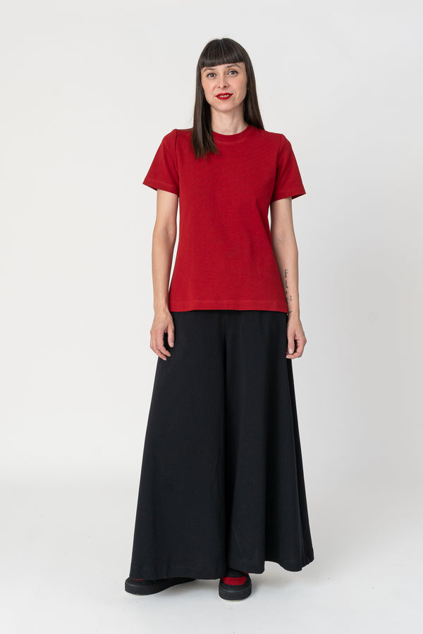 Camiseta basica encajada rojo