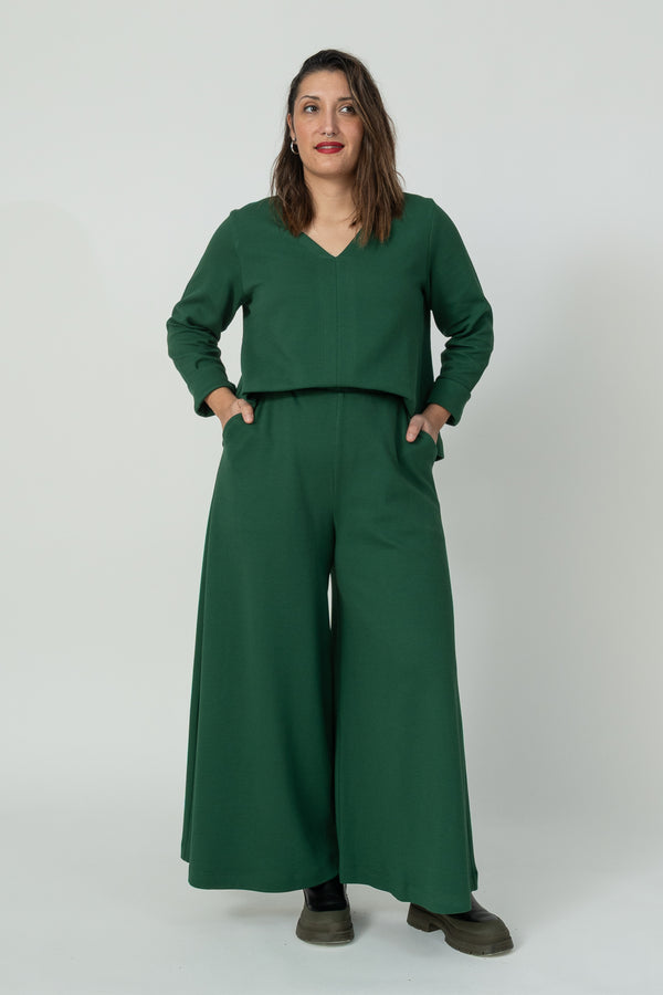 Falda Pantalón 3D verde