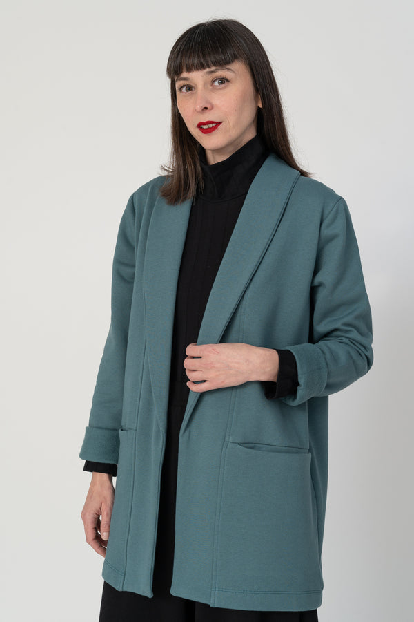 Chaqueta americana peluche esmeralda