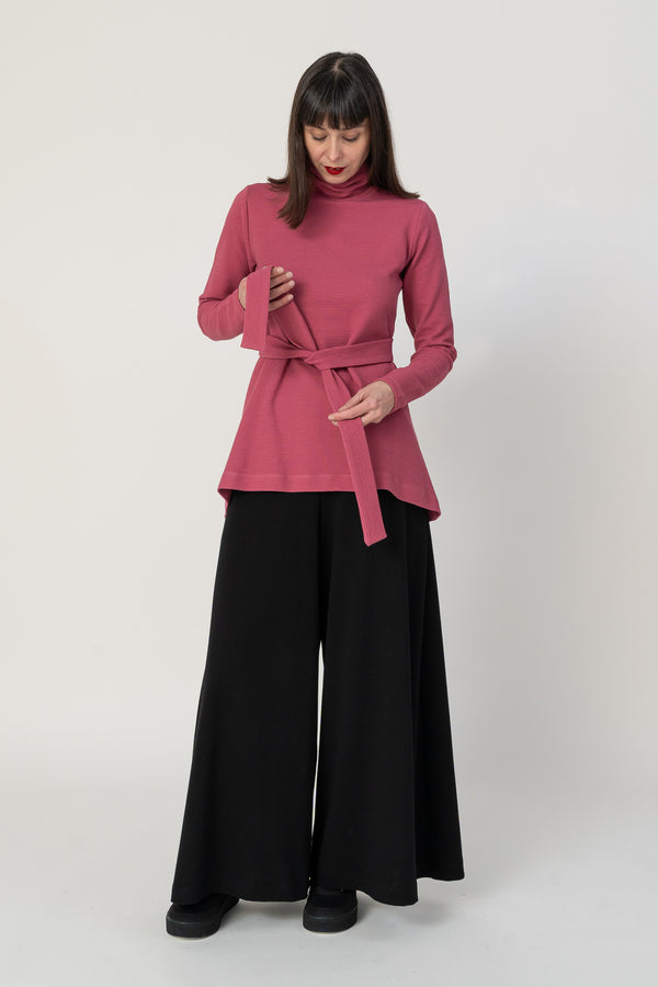 Jersey cinturon malva