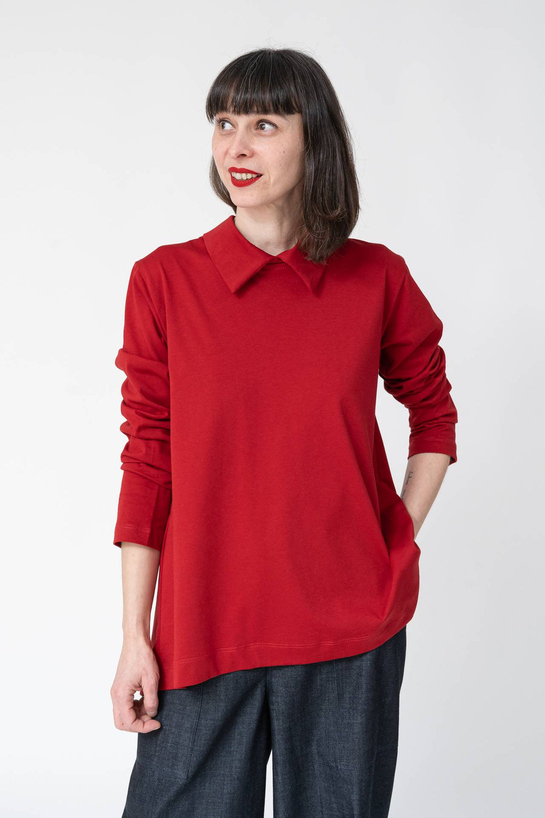 Camisa camiseta over rojo-Elisa Muresan