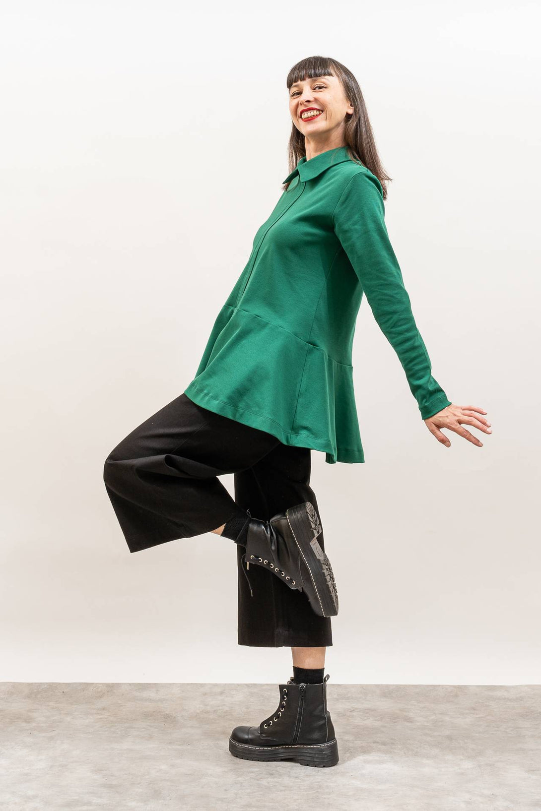 Camisa camiseta vuelo verde-Elisa Muresan