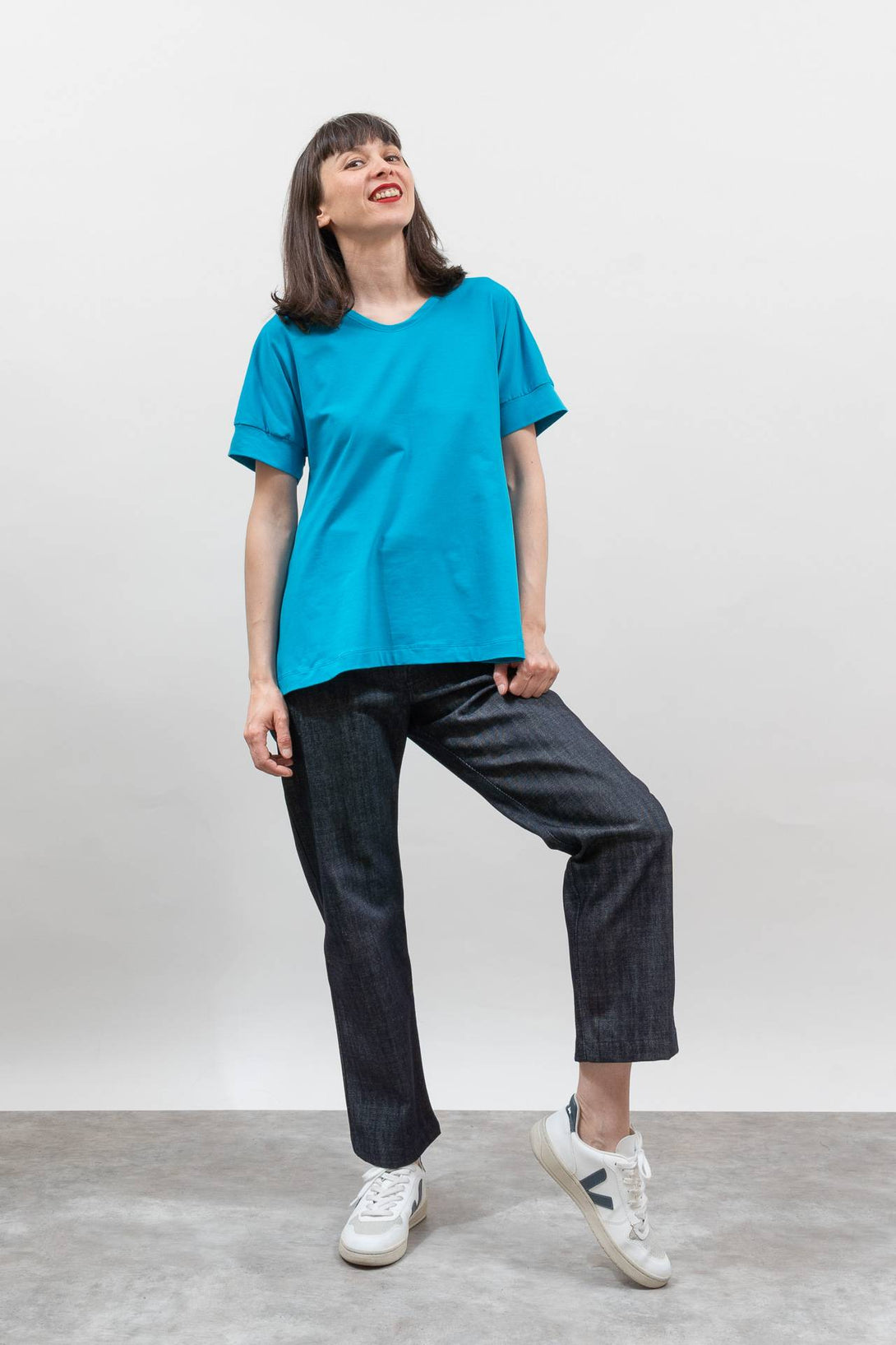 Camiseta over azul-Elisa Muresan