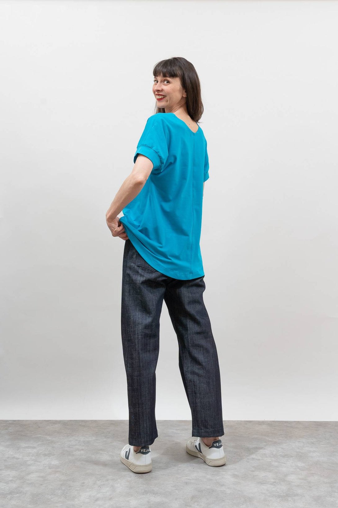 Camiseta over azul-Elisa Muresan