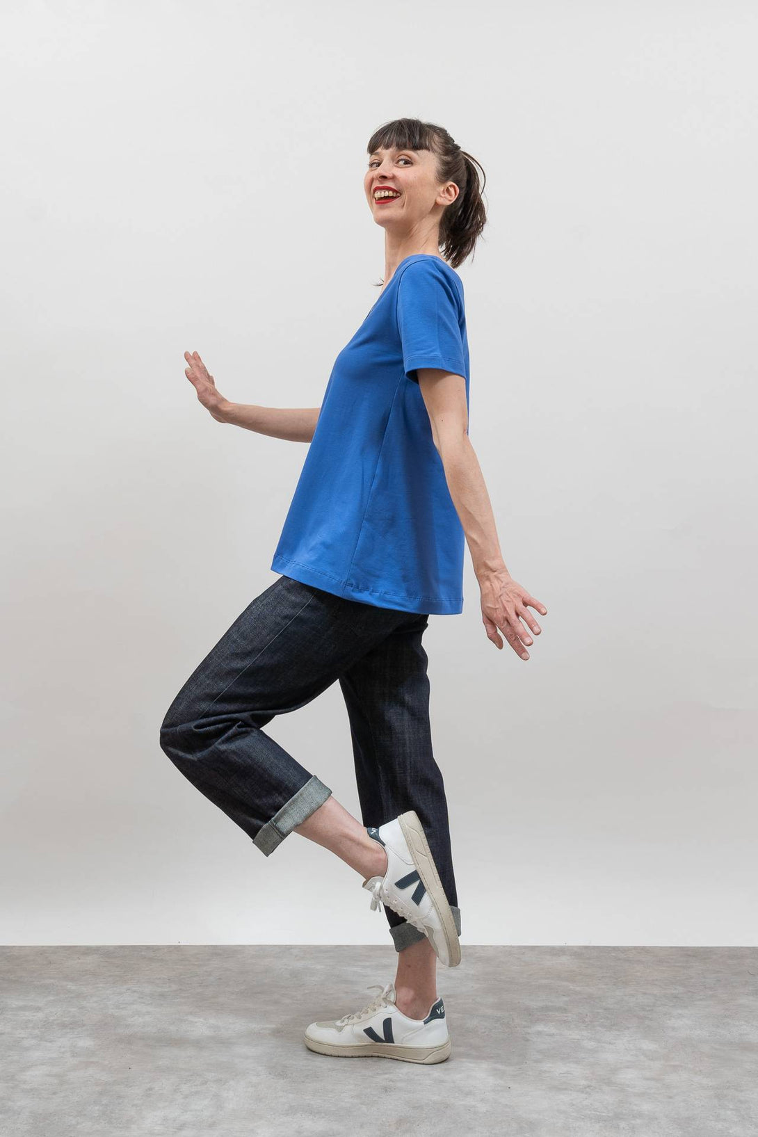 Camiseta reversible azul-Elisa Muresan