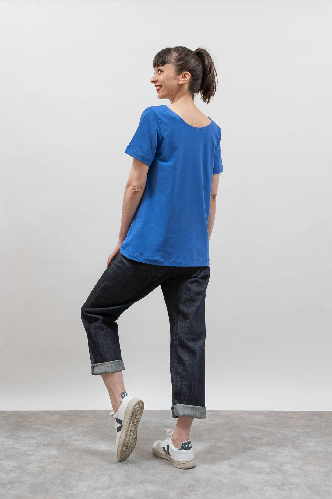 Camiseta reversible azul-Elisa Muresan