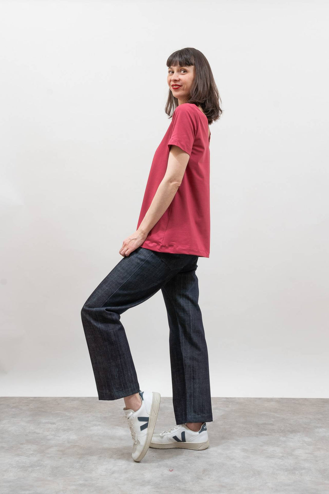 Camiseta reversible fresa-Elisa Muresan
