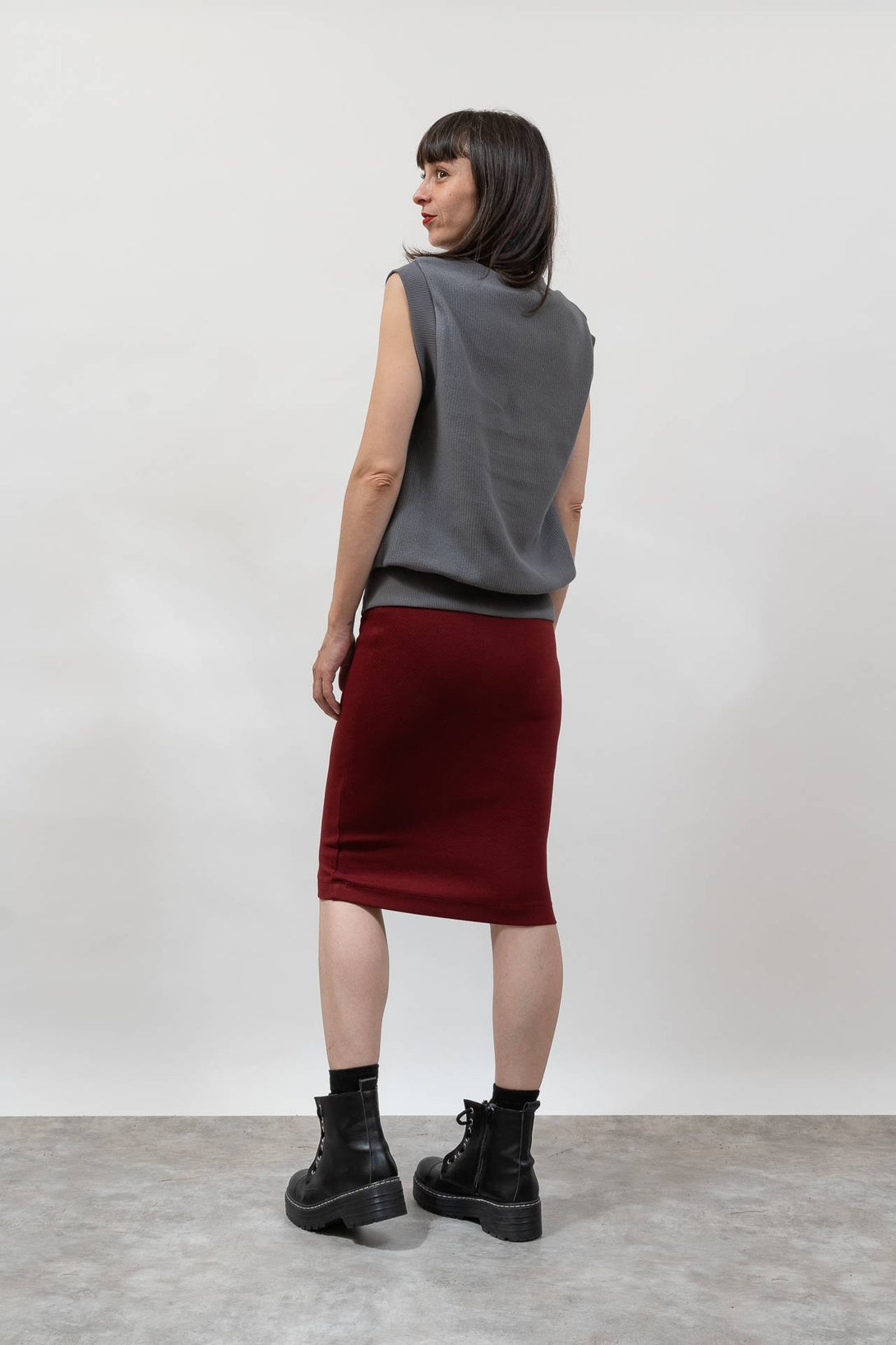 Chaleco Iris gris-Elisa Muresan