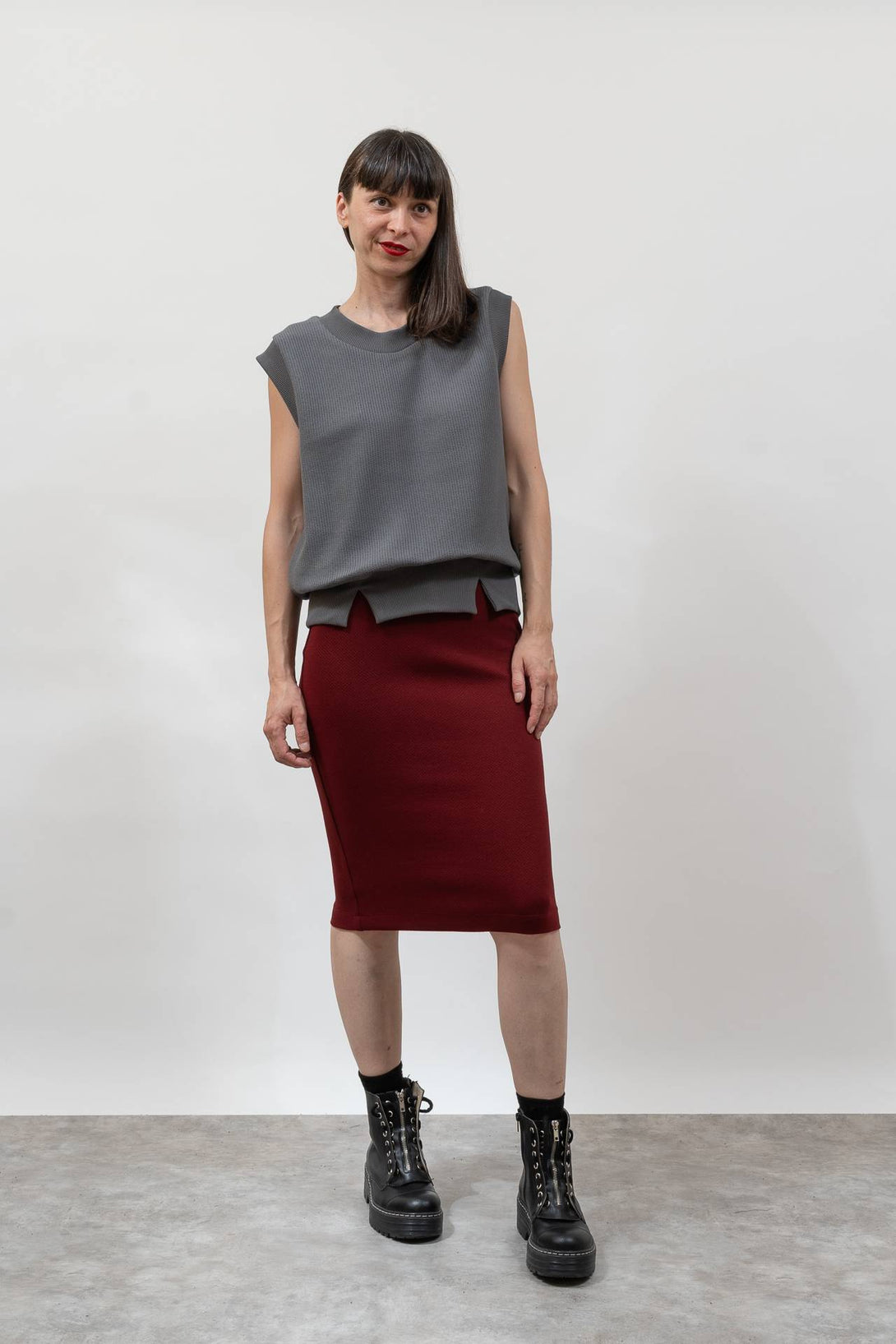 Chaleco Iris gris-Elisa Muresan