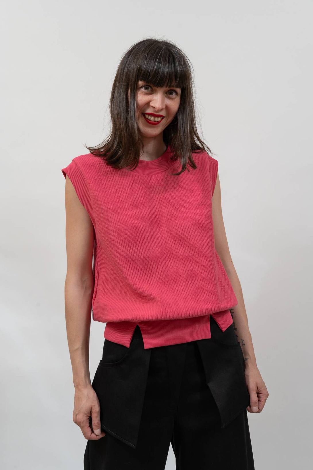 Chaleco Iris rosa-Elisa Muresan