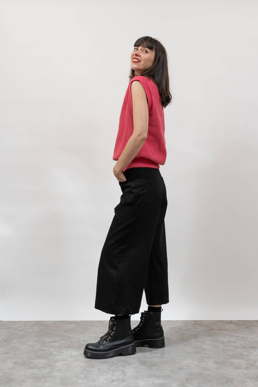 Chaleco Iris rosa-Elisa Muresan