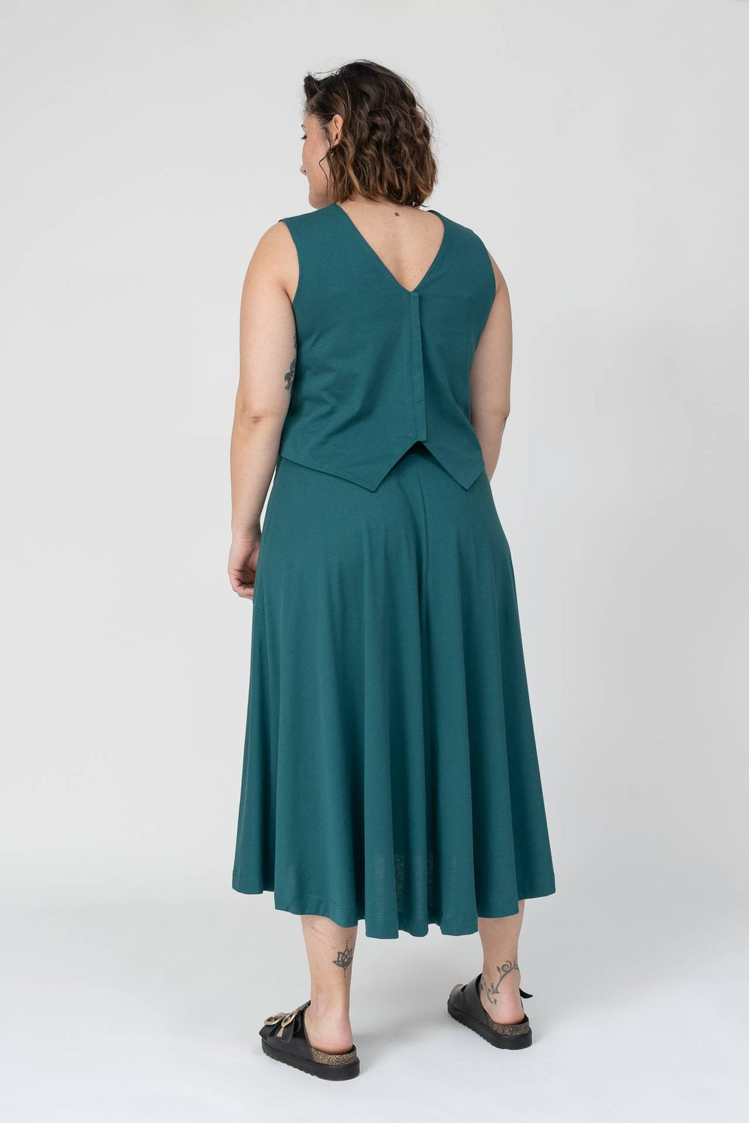 Chaleco reversible esmeralda-Elisa Muresan