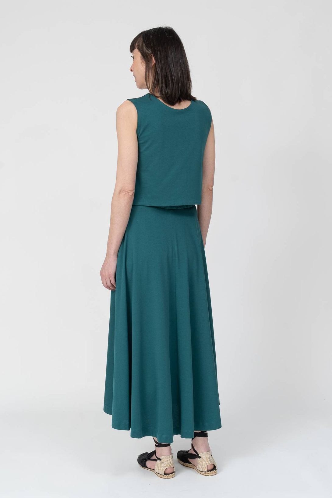 Chaleco reversible esmeralda-Elisa Muresan