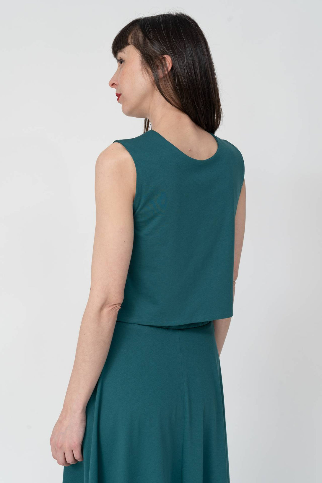 Chaleco reversible esmeralda-Elisa Muresan