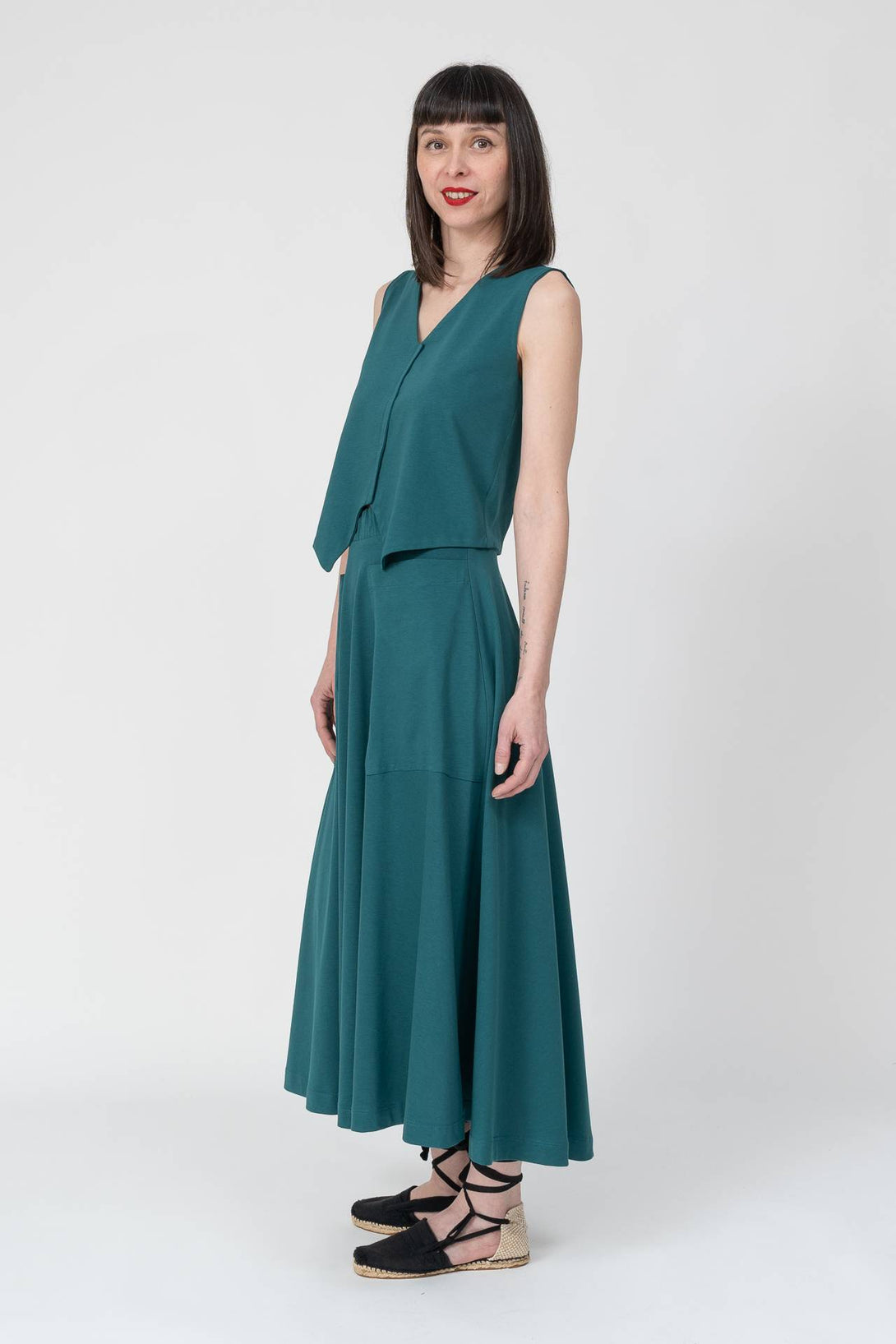 Chaleco reversible esmeralda-Elisa Muresan