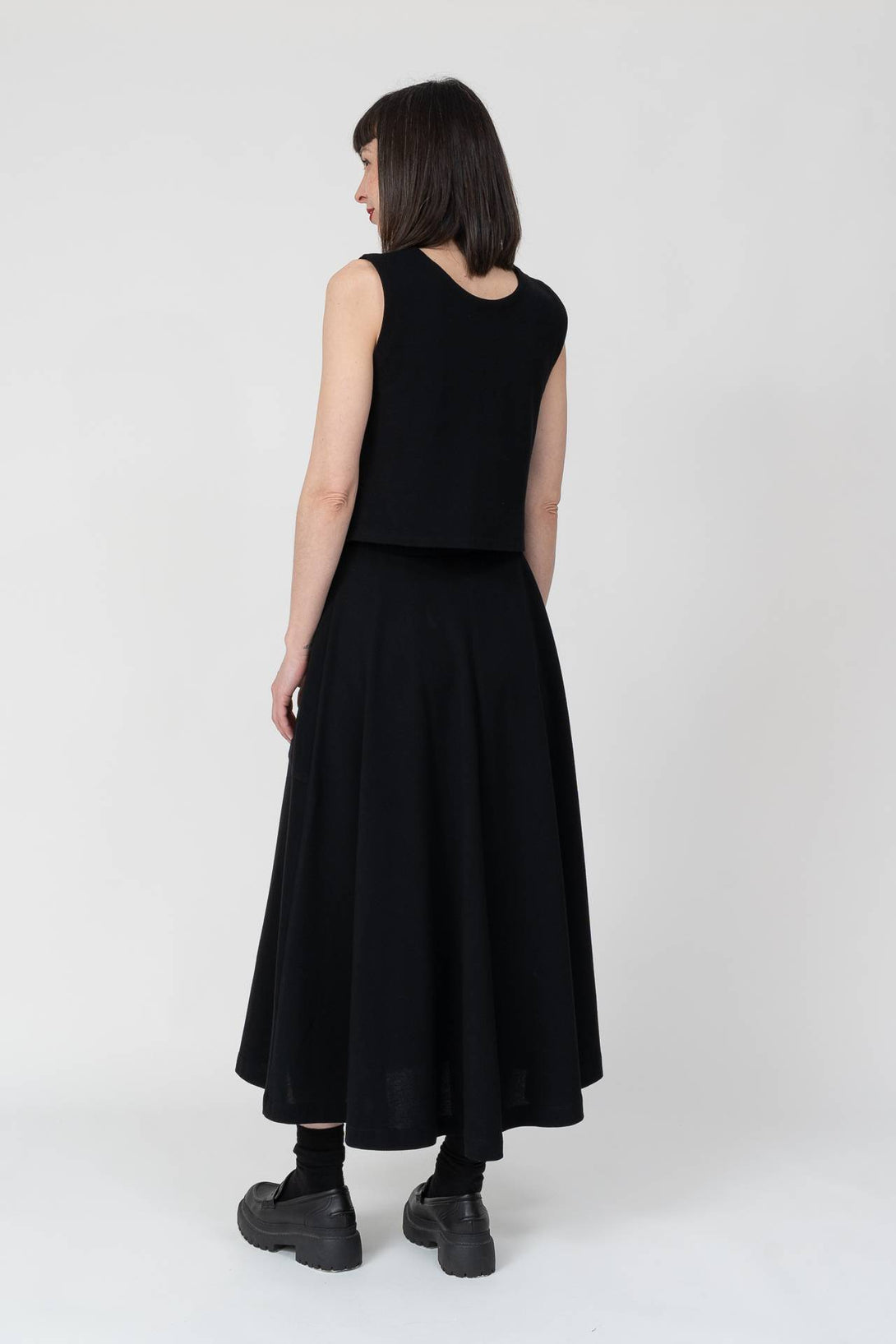 Chaleco reversible negro-Elisa Muresan