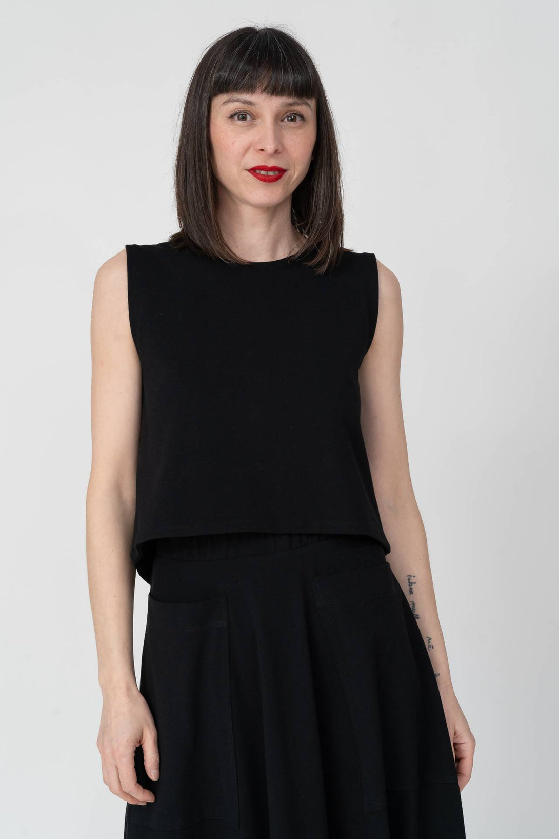 Chaleco reversible negro-Elisa Muresan
