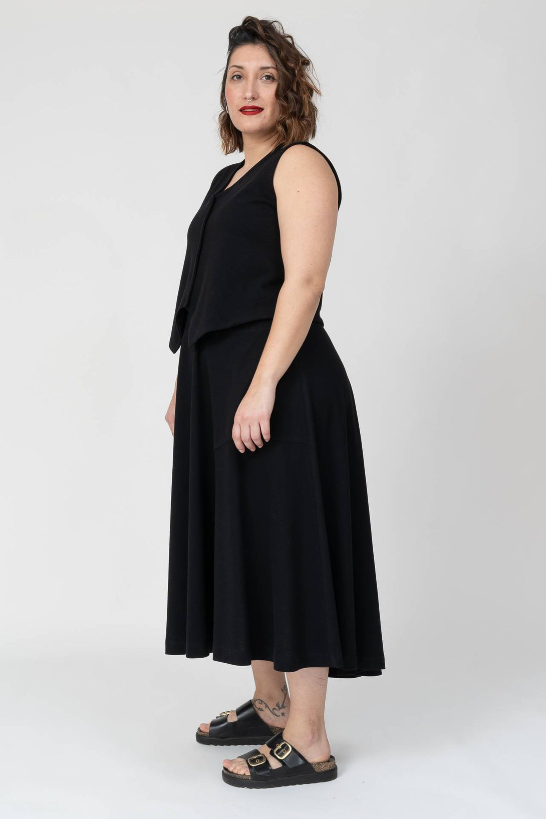 Chaleco reversible negro-Elisa Muresan