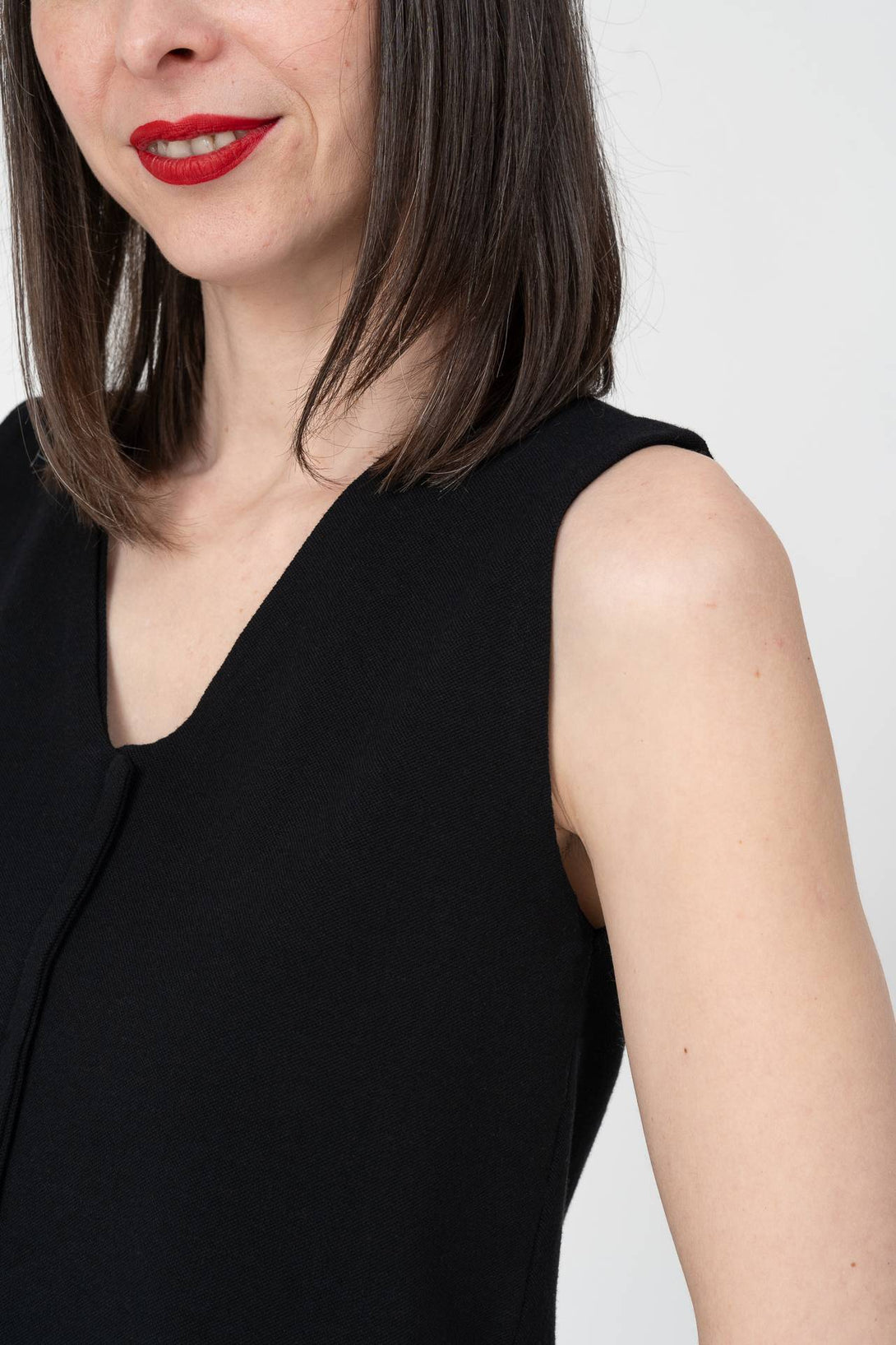 Chaleco reversible negro-Elisa Muresan