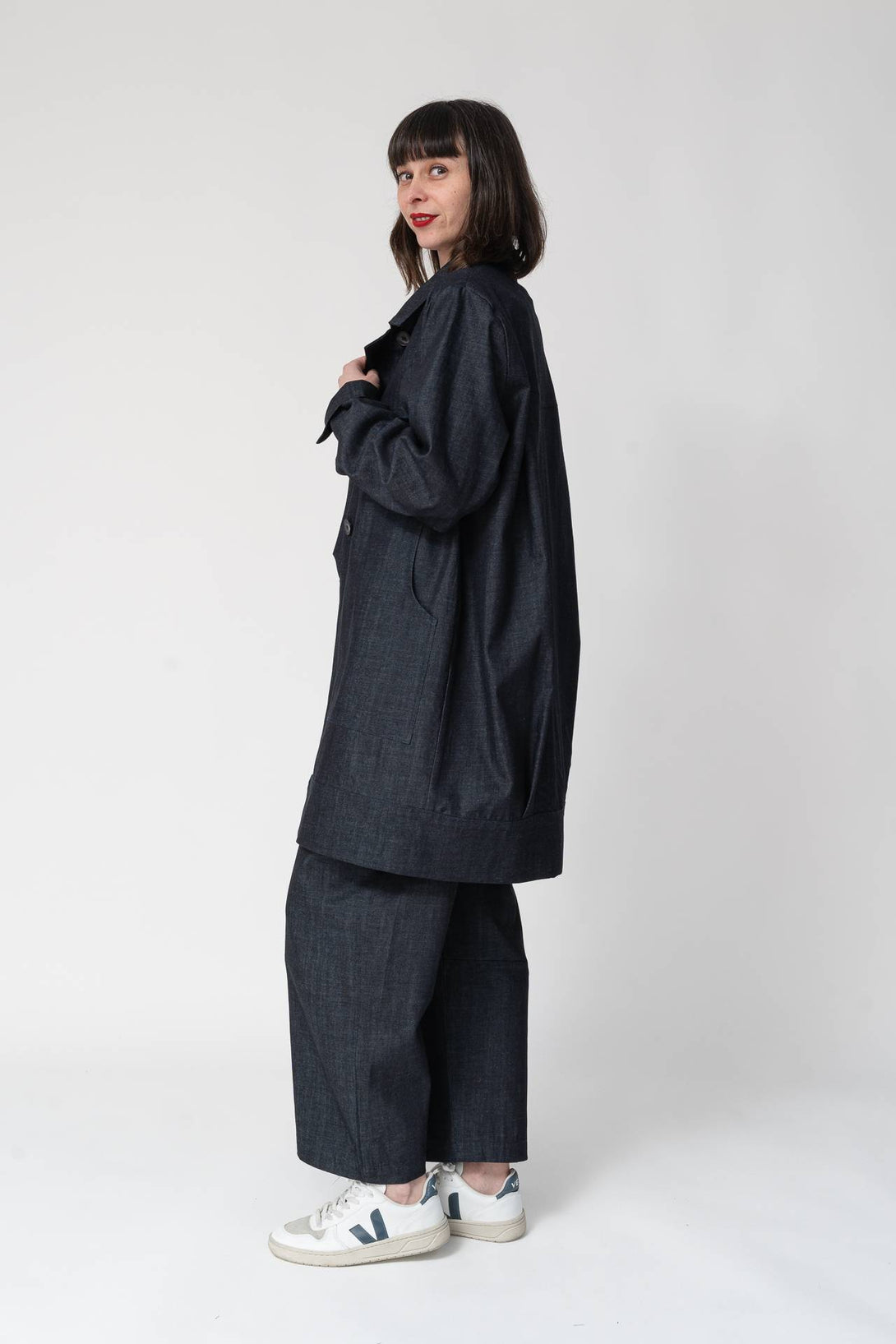 Chaqueta denim navy-Elisa Muresan