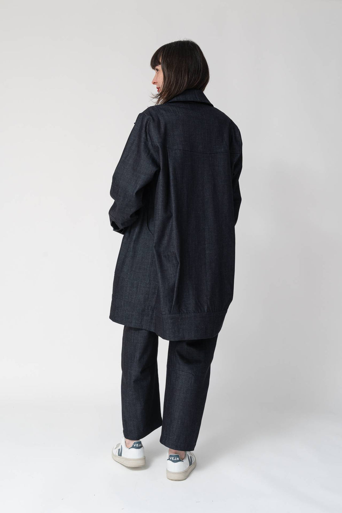 Chaqueta denim navy-Elisa Muresan