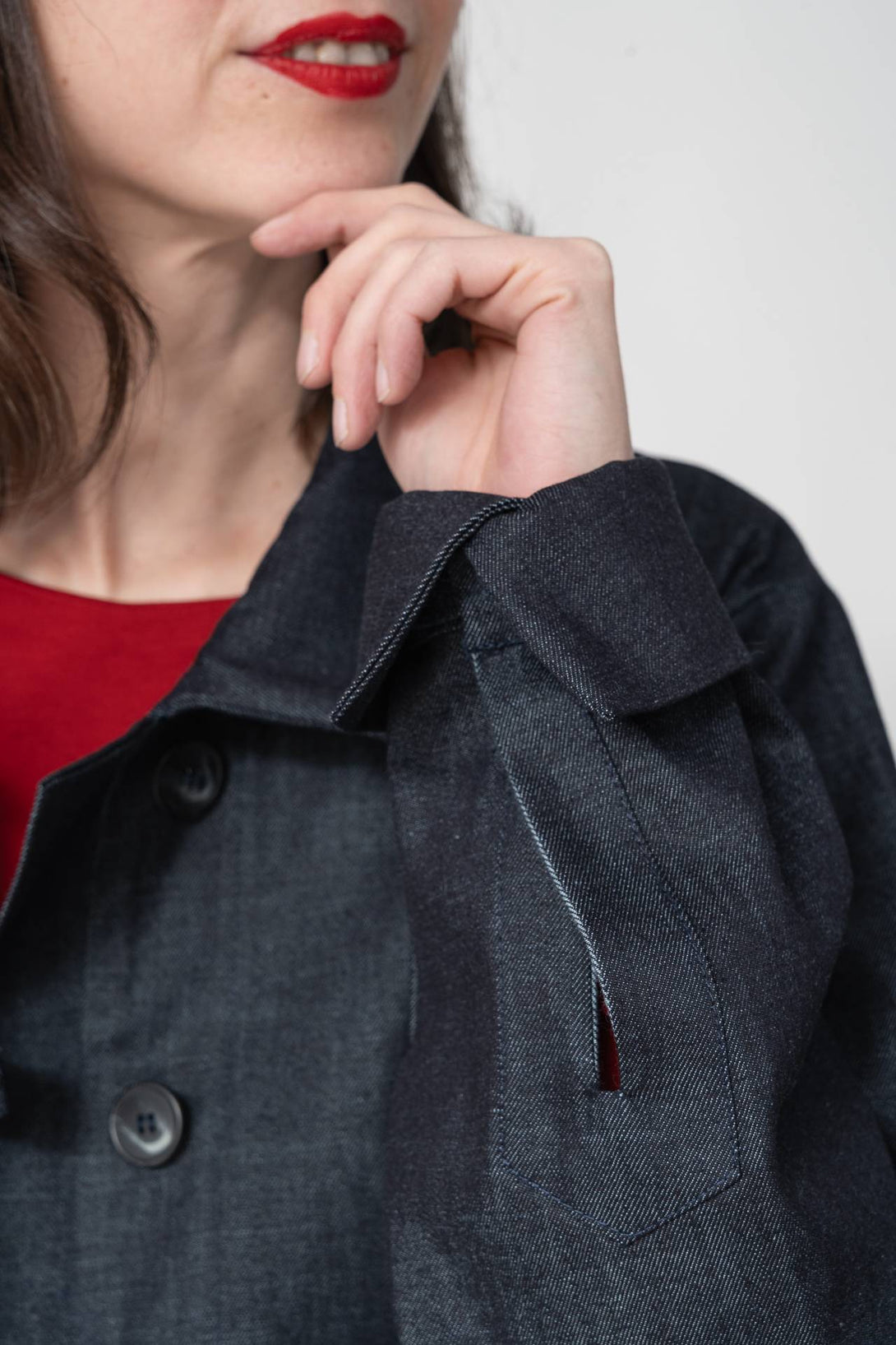Chaqueta denim navy-Elisa Muresan