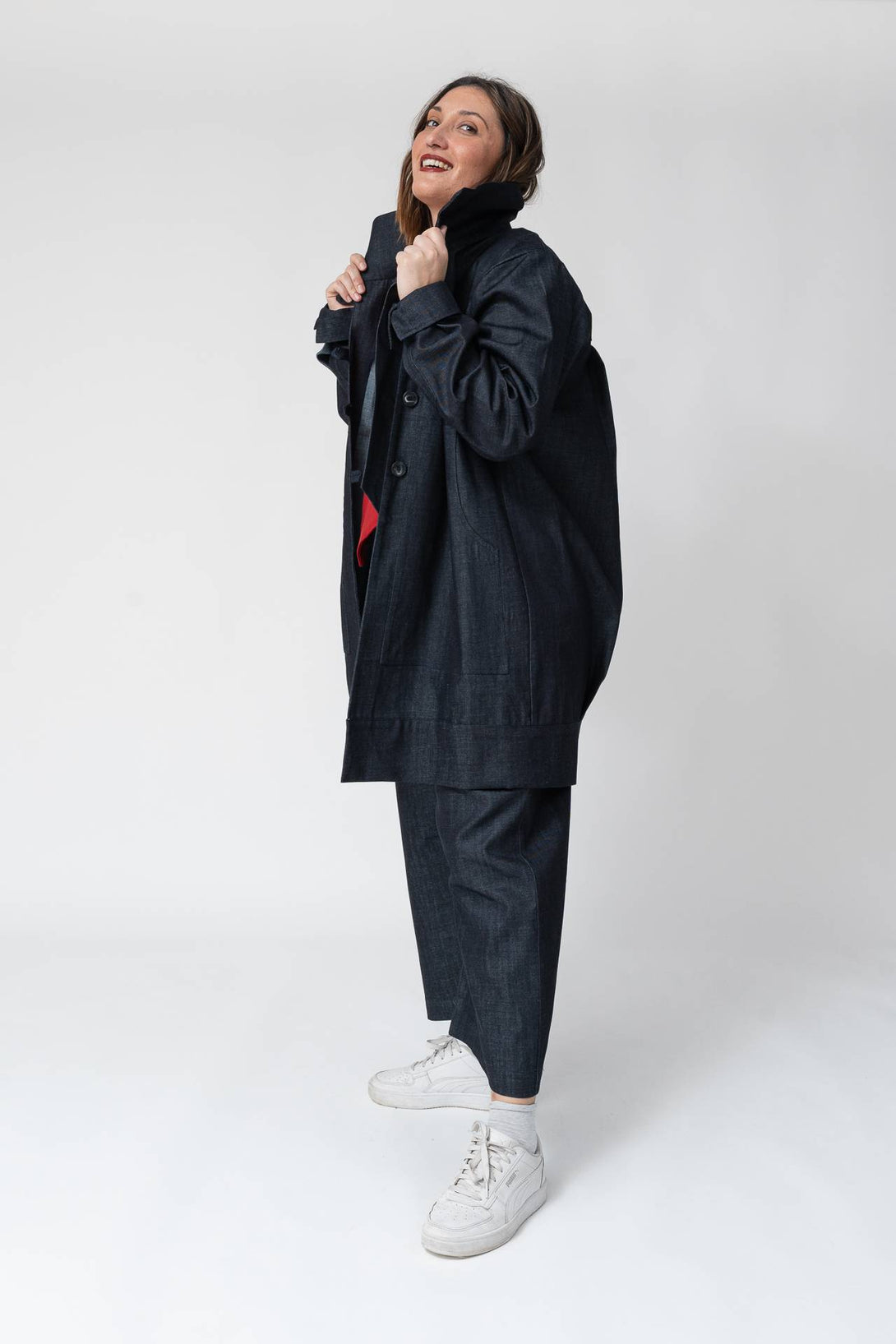 Chaqueta denim navy-Elisa Muresan