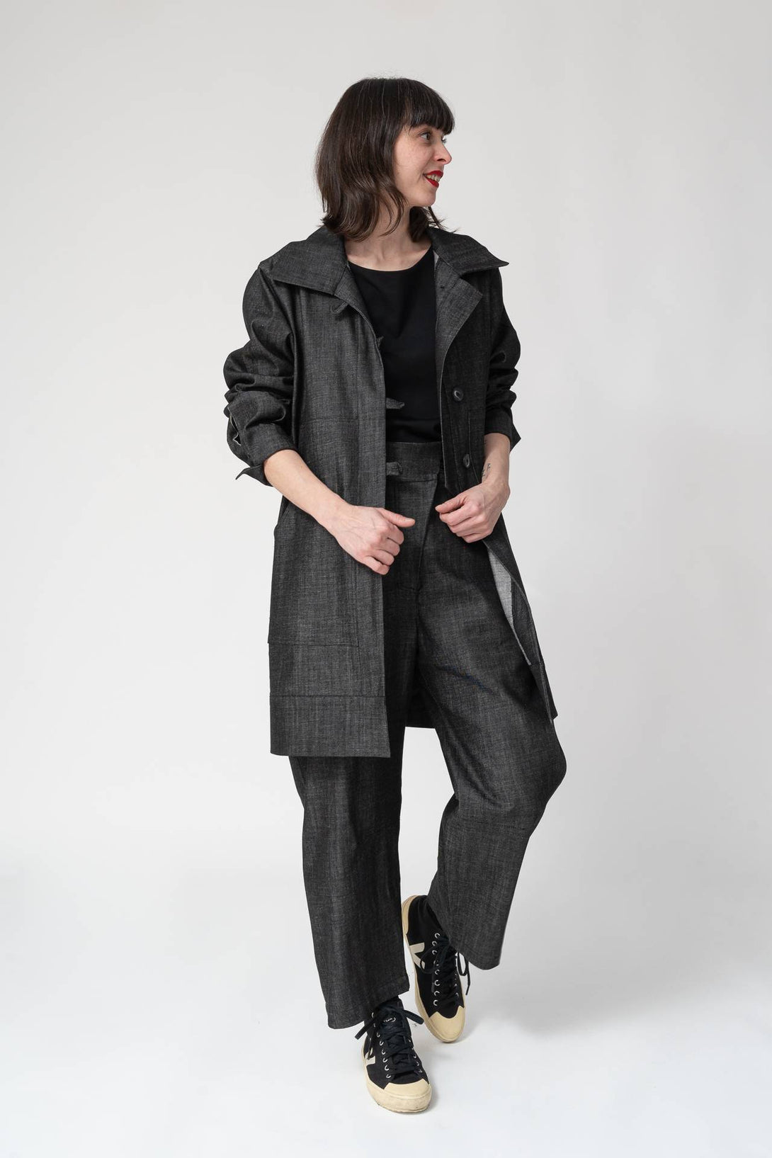Chaqueta denim negro-Elisa Muresan