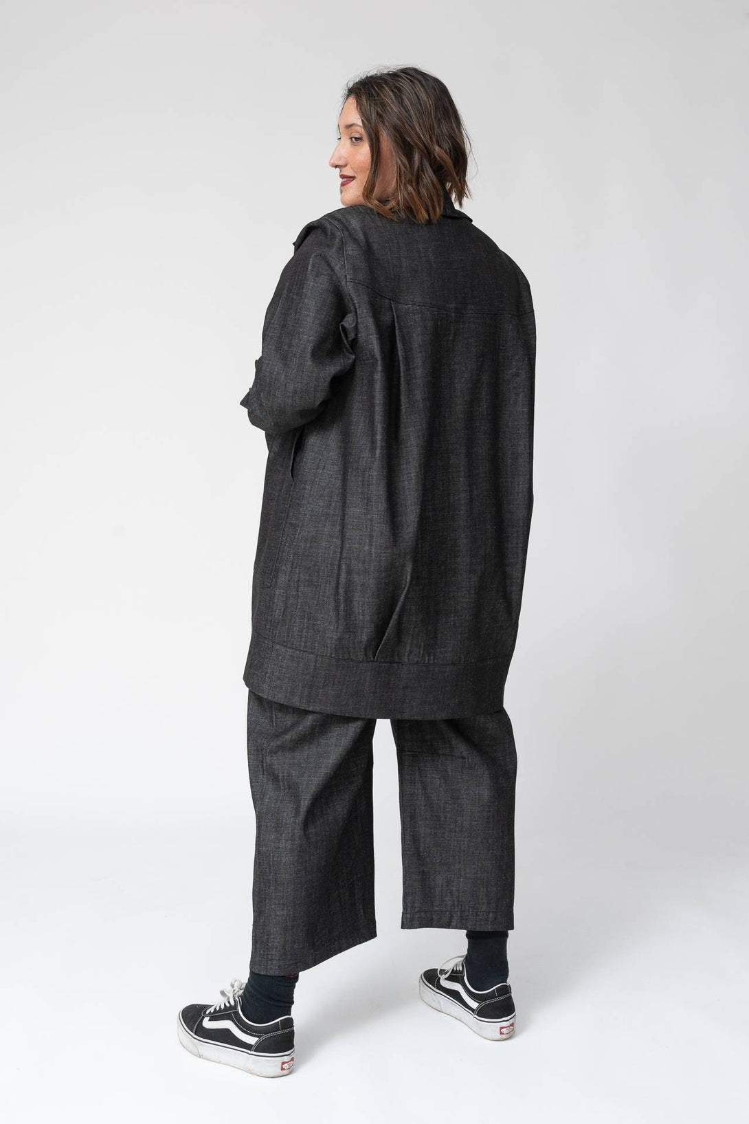 Chaqueta denim negro-Elisa Muresan