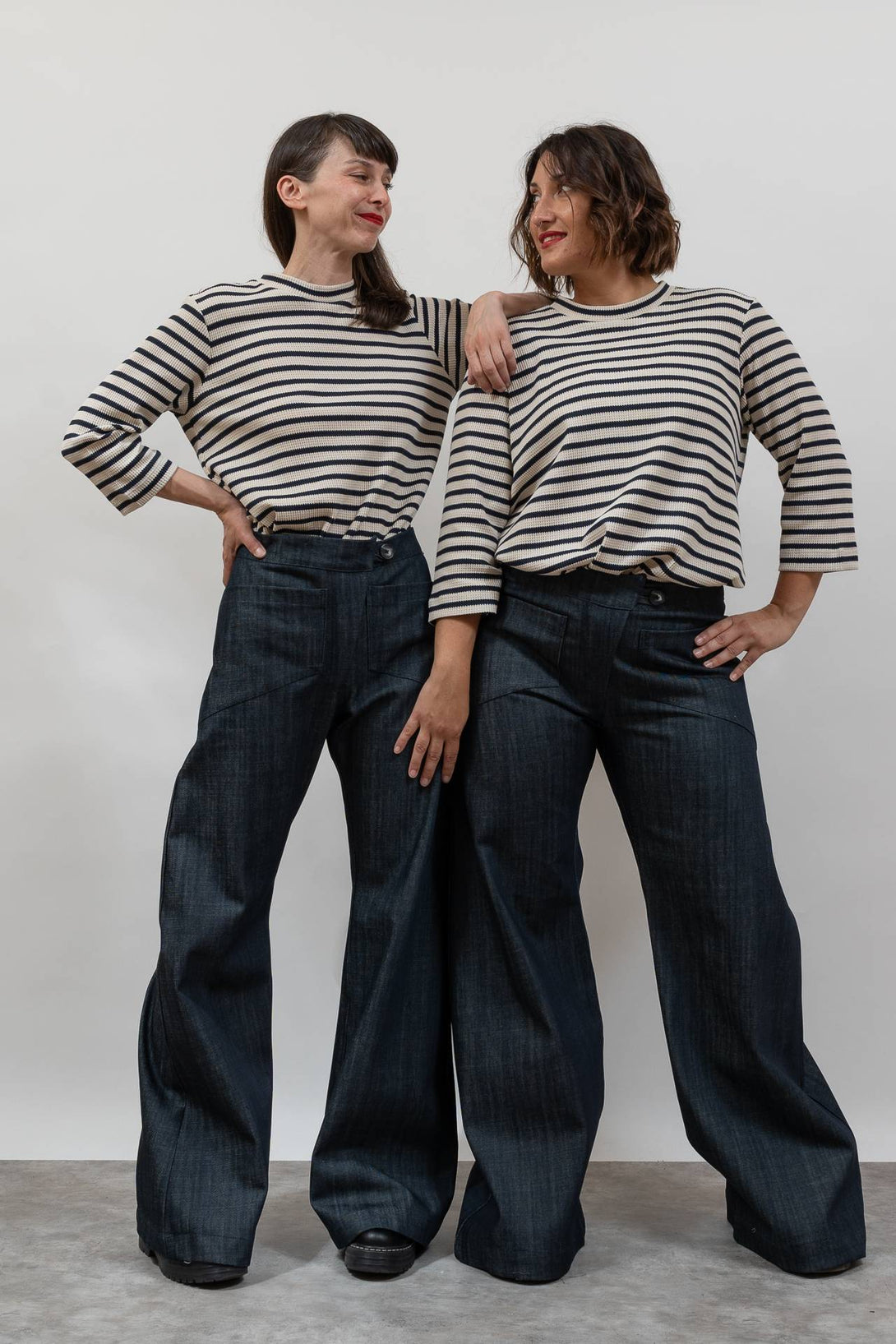 Denim bolsillo diagonal-Elisa Muresan