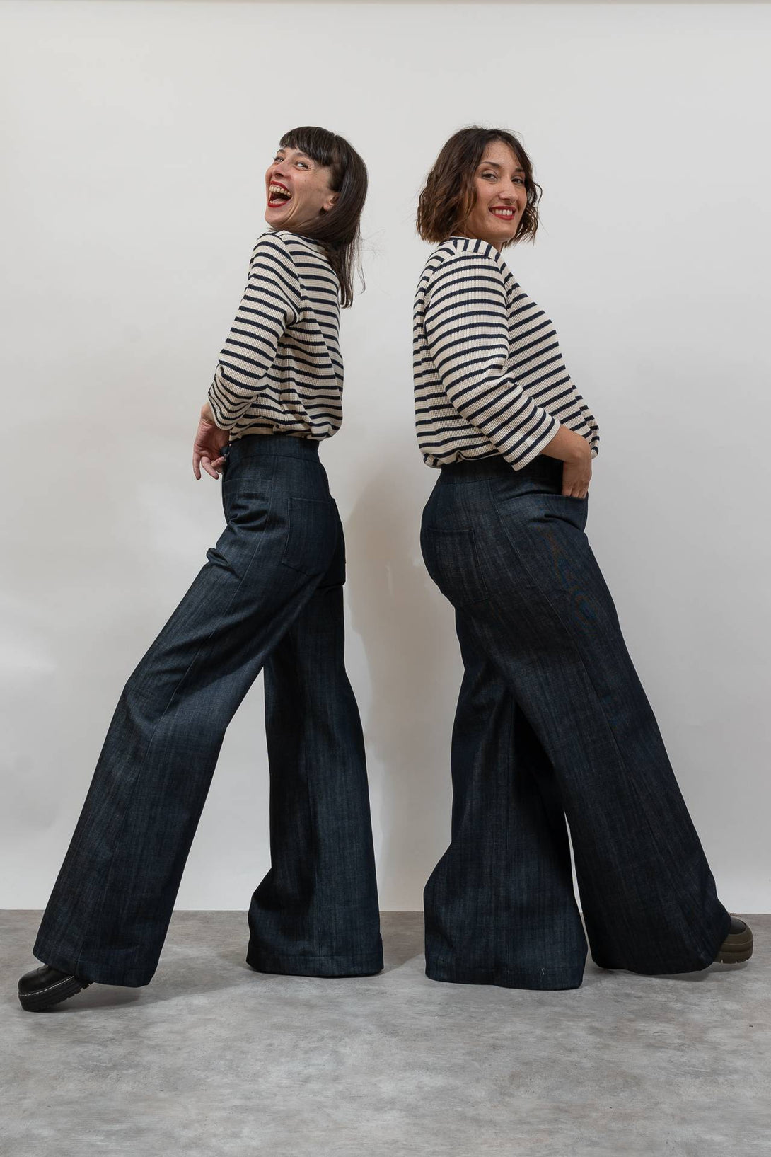 Denim bolsillo diagonal-Elisa Muresan