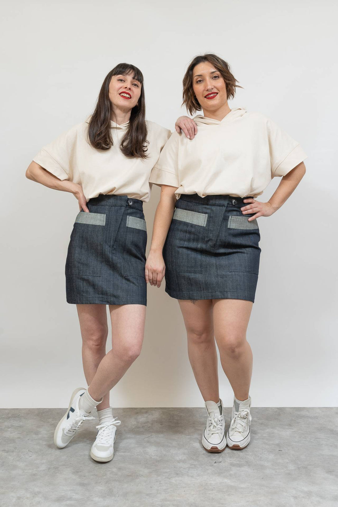 Falda corta denim-Elisa Muresan