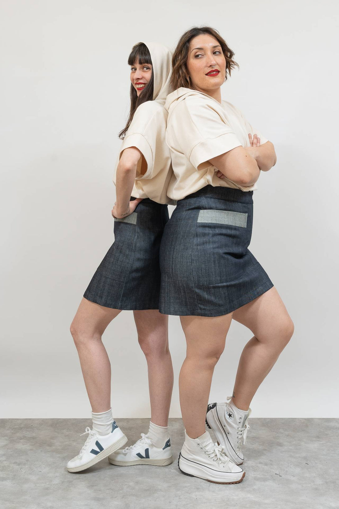 Falda corta denim-Elisa Muresan