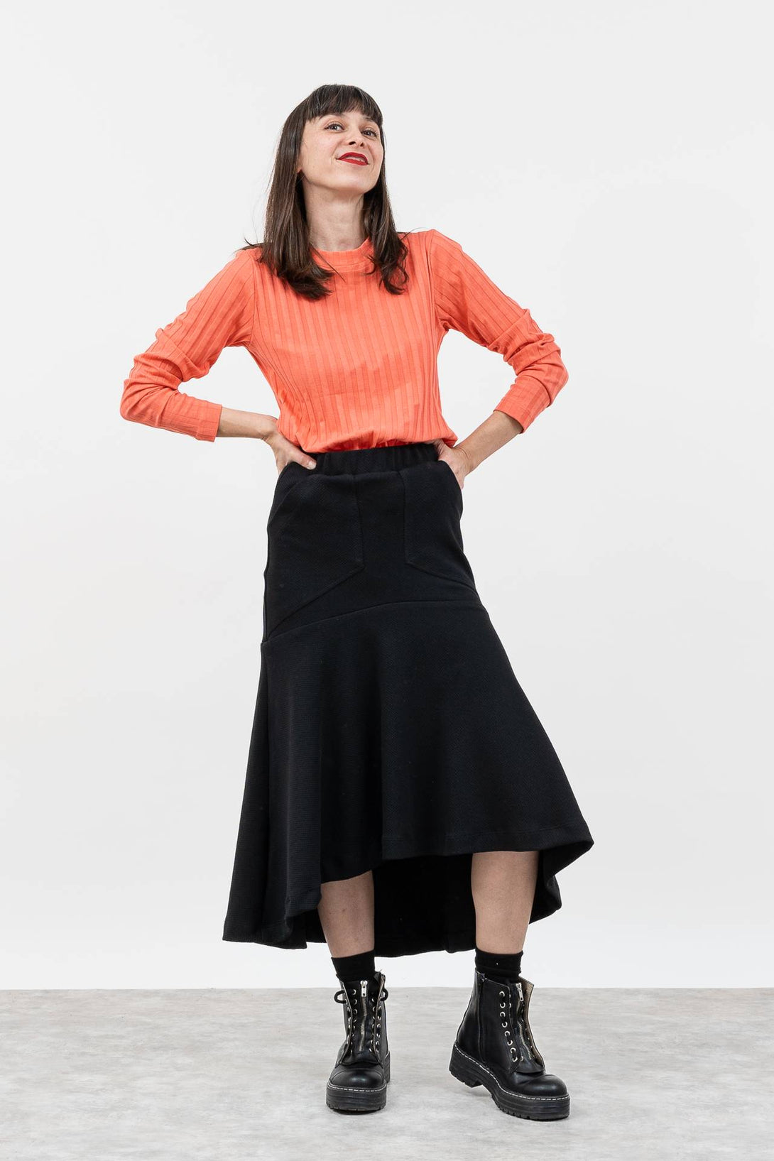 Falda Lola negro-Elisa Muresan