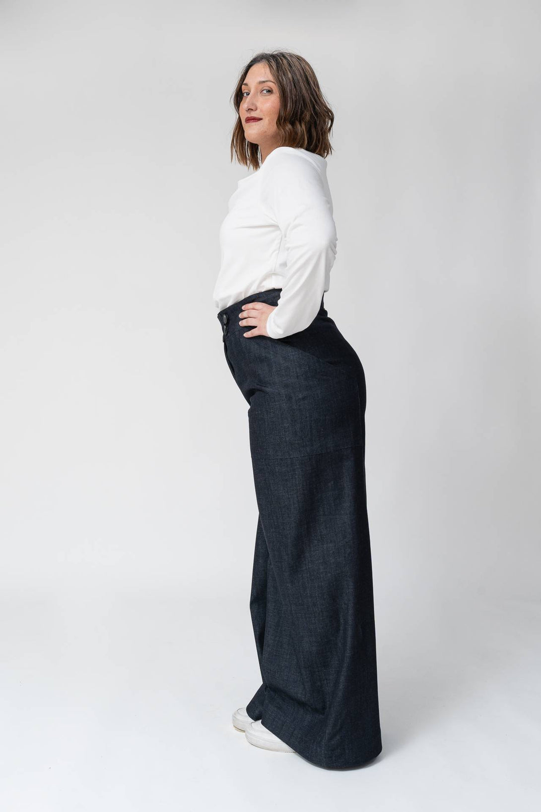 Falda pantalón Cares marino-Elisa Muresan