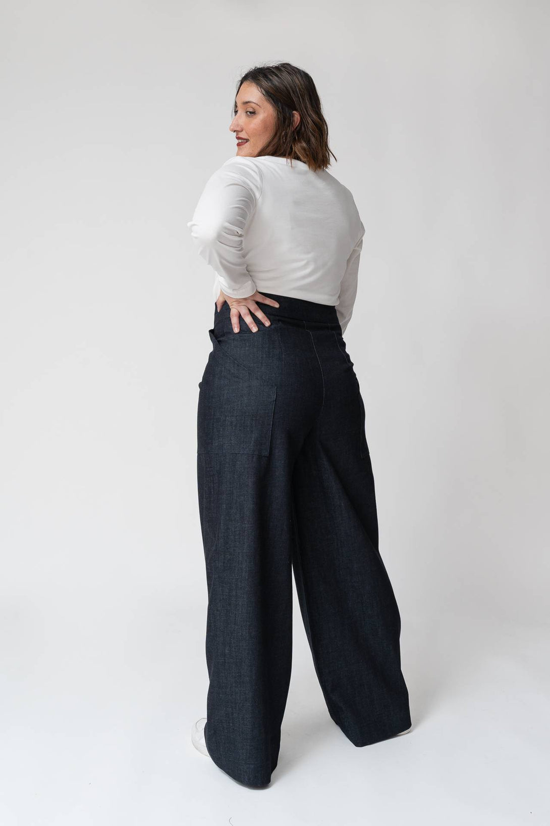 Falda pantalón Cares marino-Elisa Muresan
