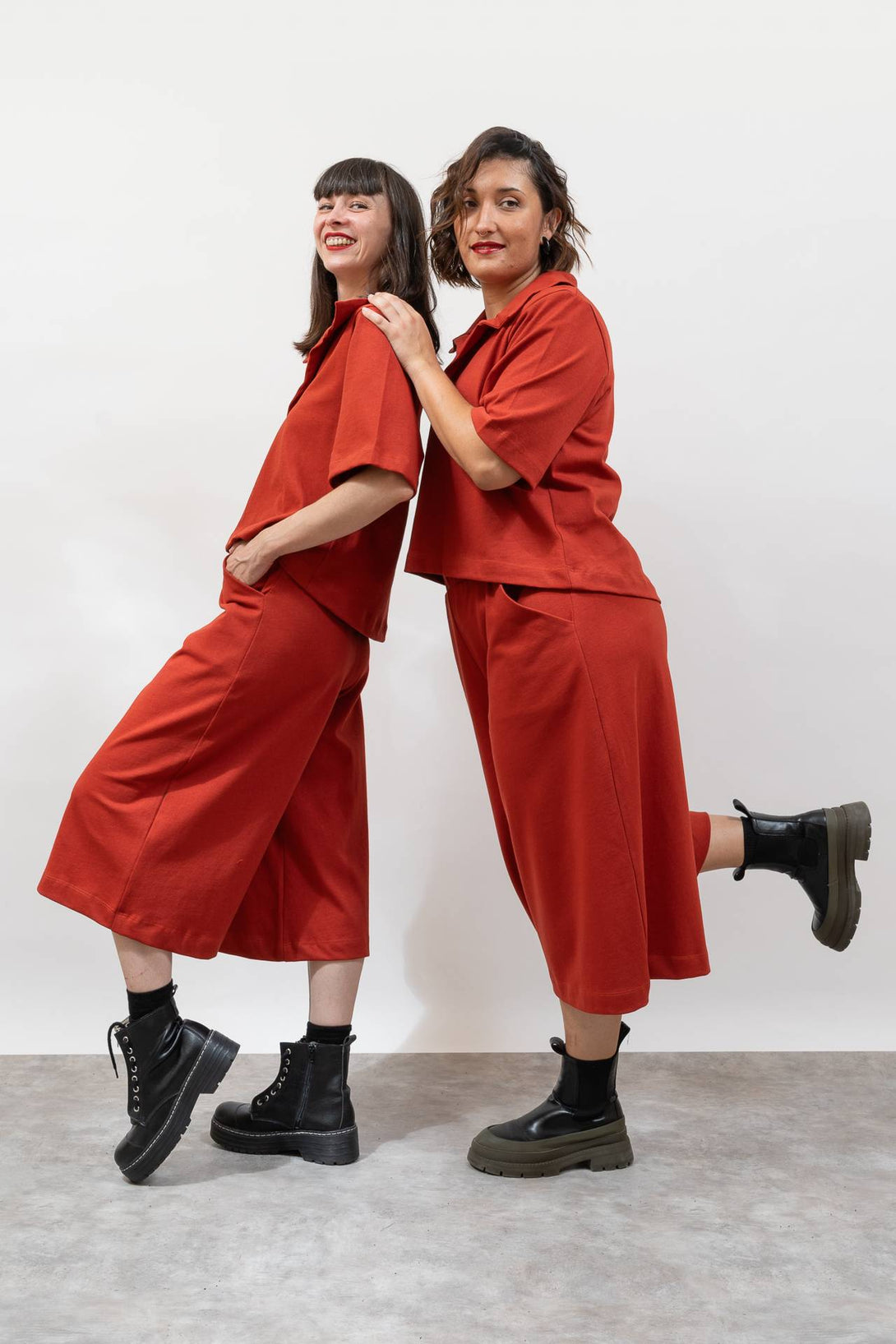Falda pantalón Carey teja-Elisa Muresan