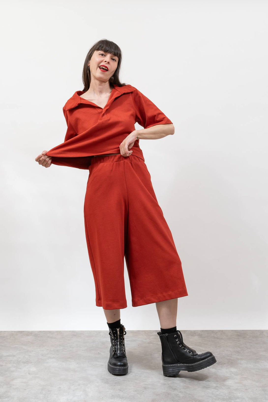 Falda pantalón Carey teja-Elisa Muresan