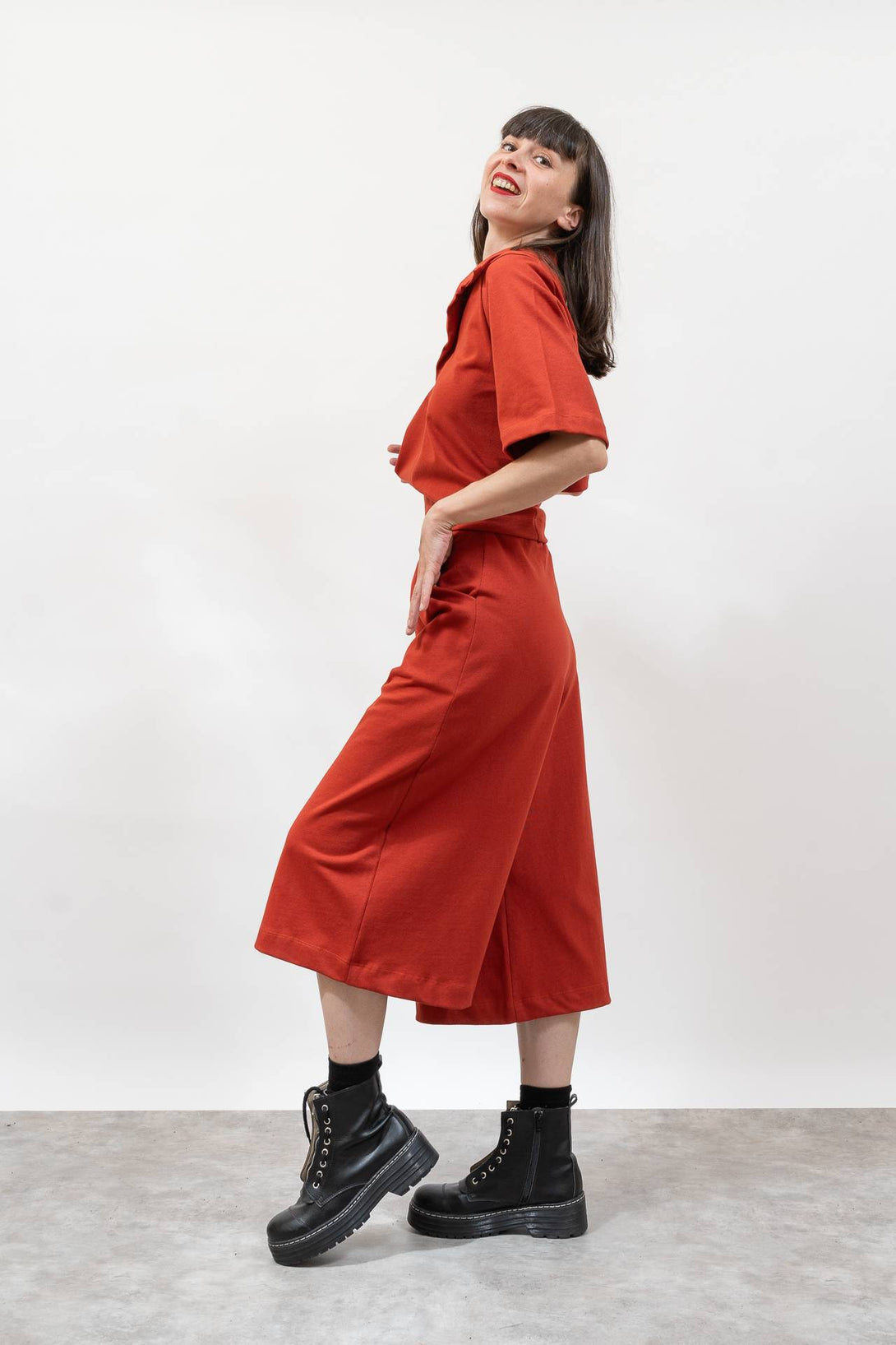 Falda pantalón Carey teja-Elisa Muresan