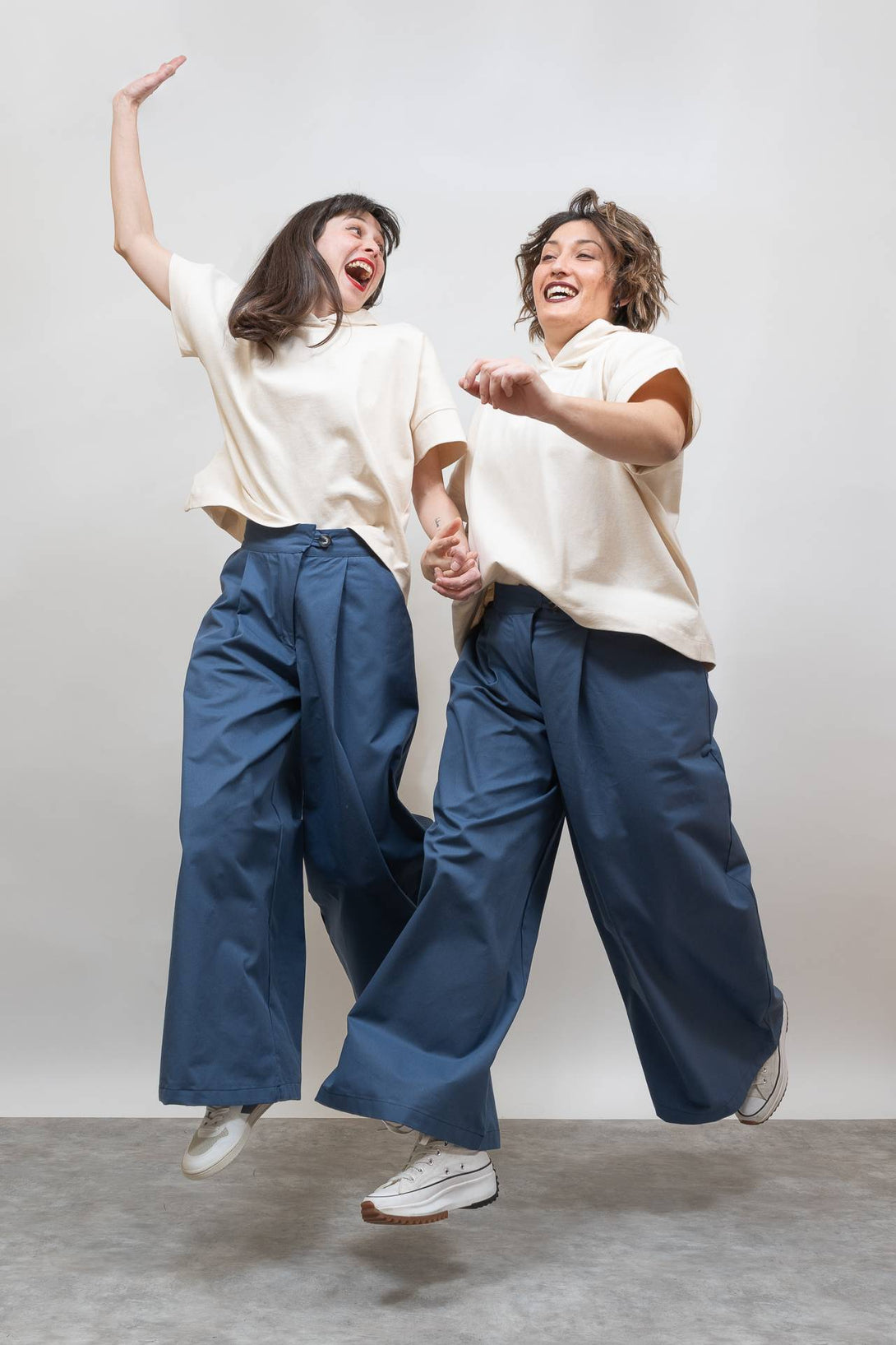 Falda pantalón pala azul-Elisa Muresan