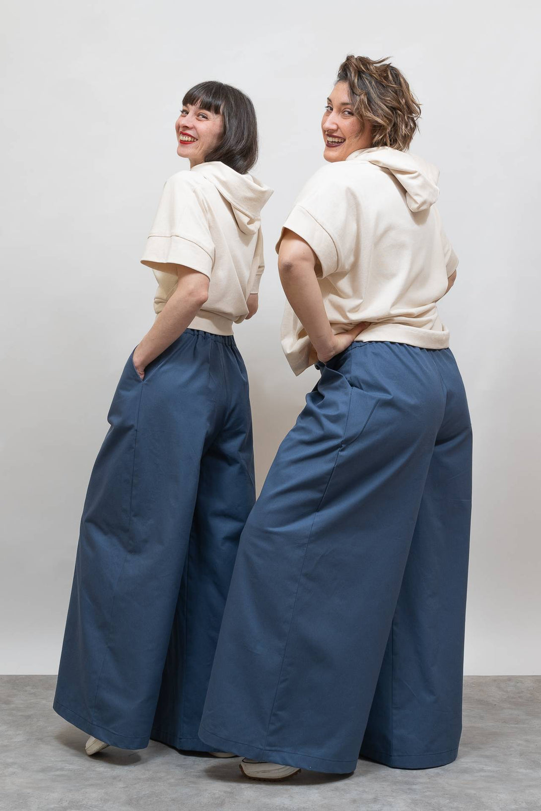 Falda pantalón pala azul-Elisa Muresan